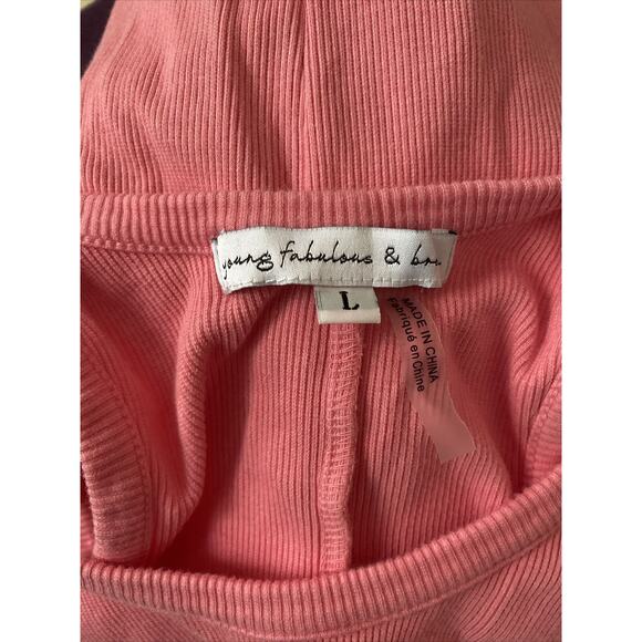 Young Fabulous & Broke Tank Dress Ribbed Robbie Ombre Pink Purple Sleeve… - Picture 5 of 5